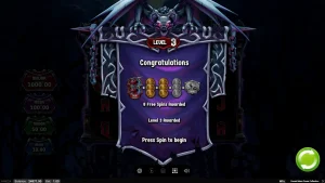 Pemandangan atmosferik pemburu monster dalam slot Cursed Moon Power Collection