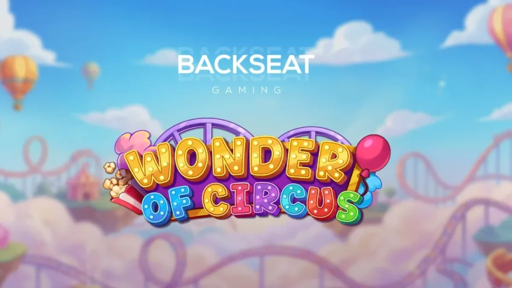 Tampilan visual slot Wonder of Circus dengan tema karnaval neon yang meriah